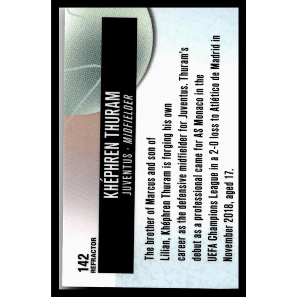 2025-26 Finest UEFA Club Competitions } Khéphren Thuram Refractor